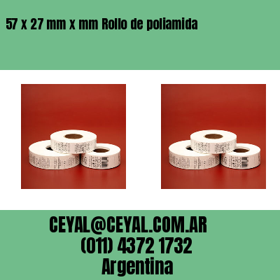 57 x 27 mm x mm Rollo de poliamida