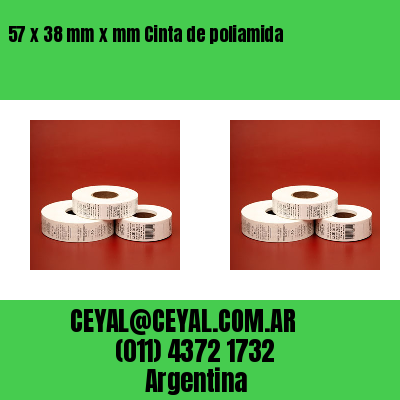 57 x 38 mm x mm Cinta de poliamida