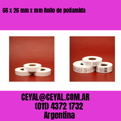 66 x 26 mm x mm Rollo de poliamida