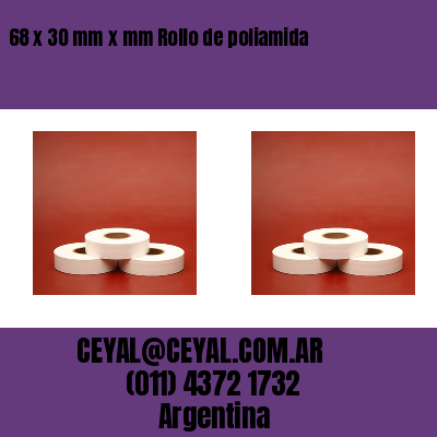 68 x 30 mm x mm Rollo de poliamida