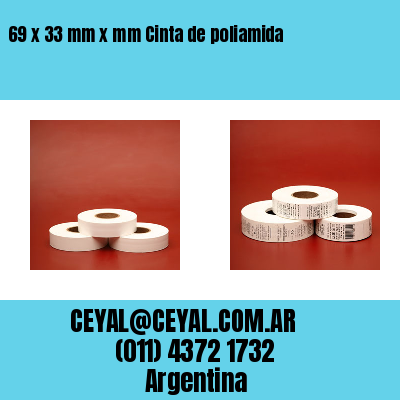 69 x 33 mm x mm Cinta de poliamida