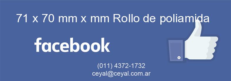 71 x 70 mm x mm Rollo de poliamida