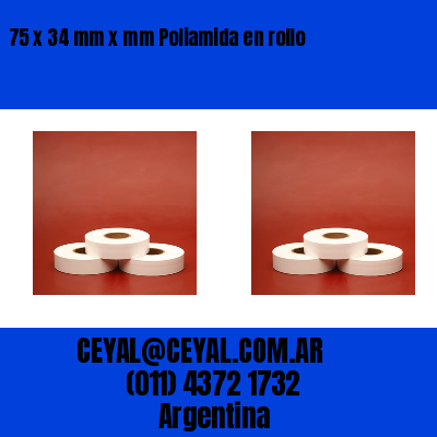 75 x 34 mm x mm Poliamida en rollo