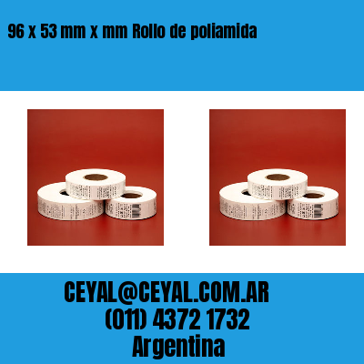 96 x 53 mm x mm Rollo de poliamida