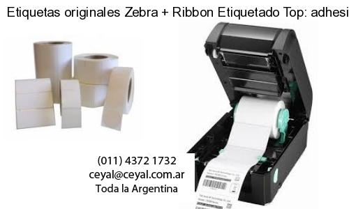 Etiquetas originales Zebra   Ribbon Etiquetado Top: adhesivo   ribbo