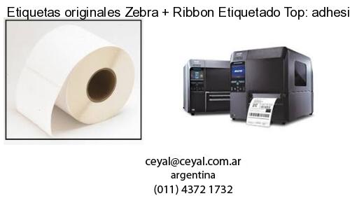 Etiquetas originales Zebra   Ribbon Etiquetado Top: adhesivo   ribbo