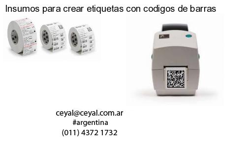 Insumos para crear etiquetas con codigos de barras