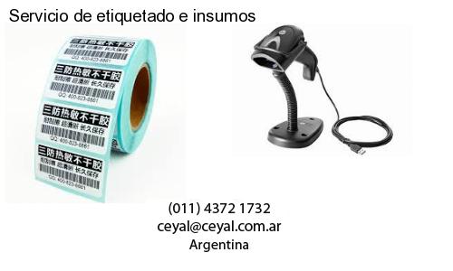 Servicio de etiquetado e insumos
