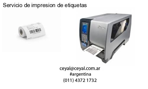 Servicio de impresion de etiquetas