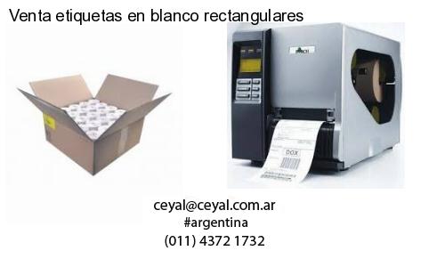 Venta etiquetas en blanco rectangulares