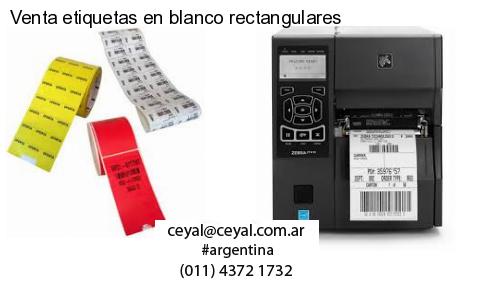 Venta etiquetas en blanco rectangulares