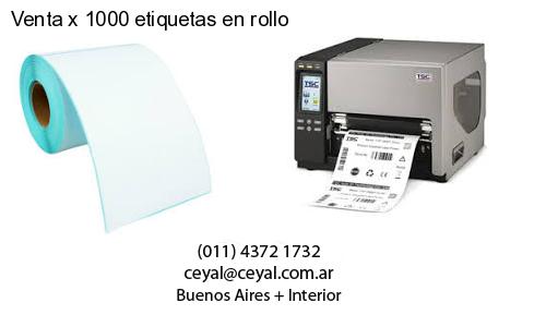 Venta x 1000 etiquetas en rollo