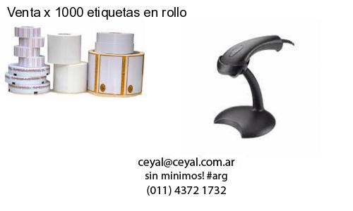 Venta x 1000 etiquetas en rollo