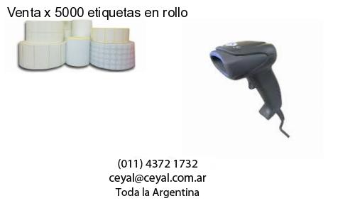 Venta x 5000 etiquetas en rollo