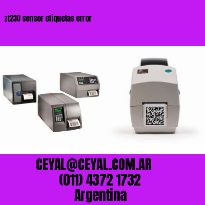zt230 sensor etiquetas error