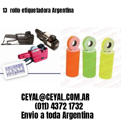 13 	rollo etiquetadora Argentina