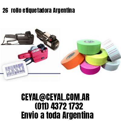 26 	rollo etiquetadora Argentina