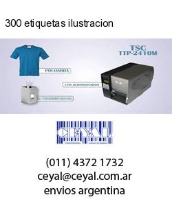 300 etiquetas ilustracion