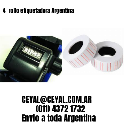 4 	rollo etiquetadora Argentina