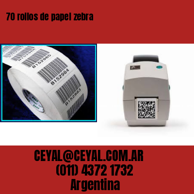 70 rollos de papel zebra