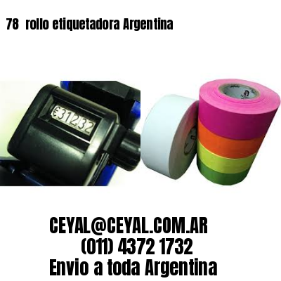 78 	rollo etiquetadora Argentina