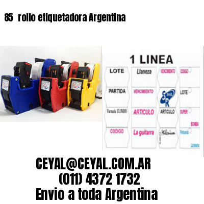 85 	rollo etiquetadora Argentina