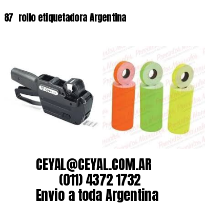 87 	rollo etiquetadora Argentina