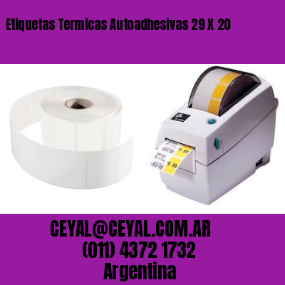 Etiquetas Termicas Autoadhesivas 29 X 20
