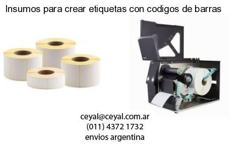 Insumos para crear etiquetas con codigos de barras