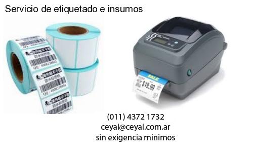 Servicio de etiquetado e insumos