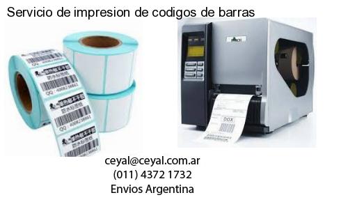 Servicio de impresion de codigos de barras