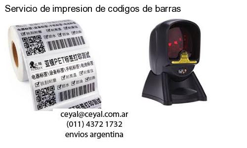 Servicio de impresion de codigos de barras