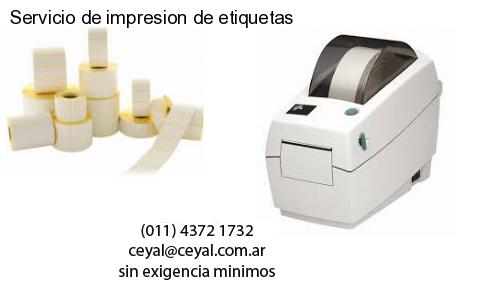 Servicio de impresion de etiquetas