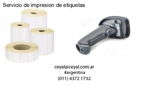 Servicio de impresion de etiquetas