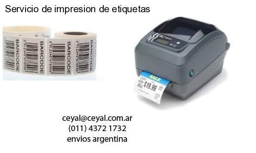 Servicio de impresion de etiquetas