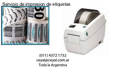 Servicio de impresion de etiquetas