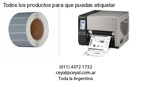 Todos los productos para que puedas etiquetar