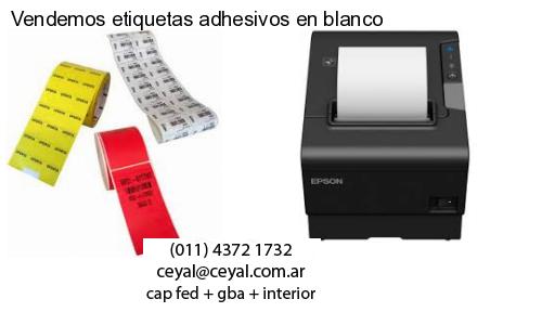 Vendemos etiquetas adhesivos en blanco