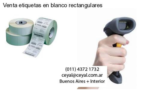 Venta etiquetas en blanco rectangulares