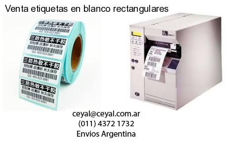 Venta etiquetas en blanco rectangulares