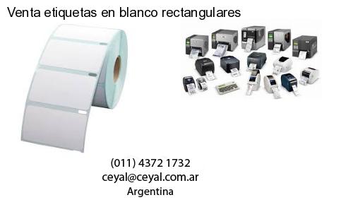 Venta etiquetas en blanco rectangulares