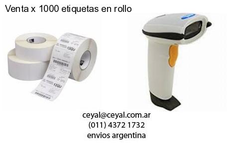 Venta x 1000 etiquetas en rollo