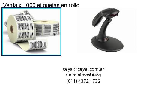 Venta x 1000 etiquetas en rollo