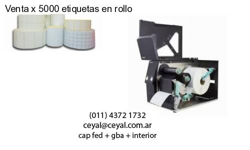 Venta x 5000 etiquetas en rollo