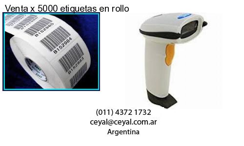 Venta x 5000 etiquetas en rollo