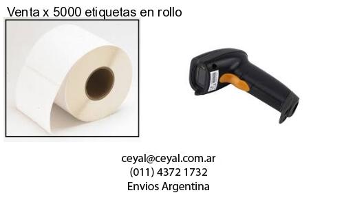 Venta x 5000 etiquetas en rollo