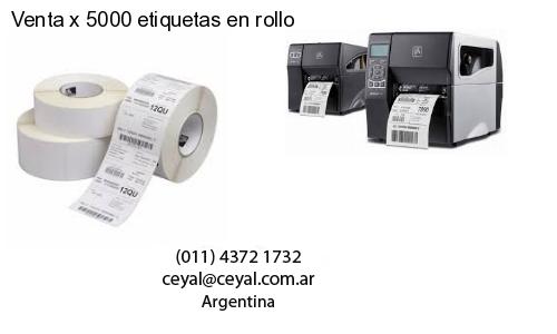 Venta x 5000 etiquetas en rollo