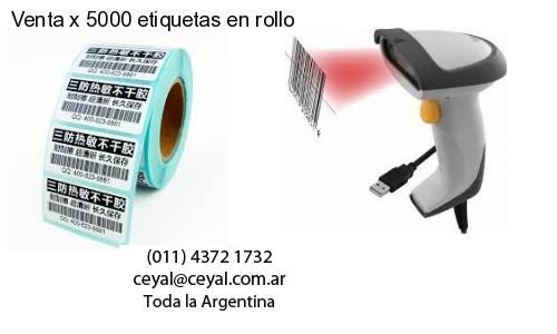 Venta x 5000 etiquetas en rollo