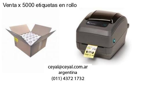 Venta x 5000 etiquetas en rollo