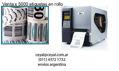 Venta x 5000 etiquetas en rollo